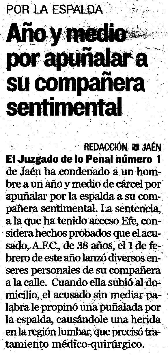 Artículo de Diario Jaén